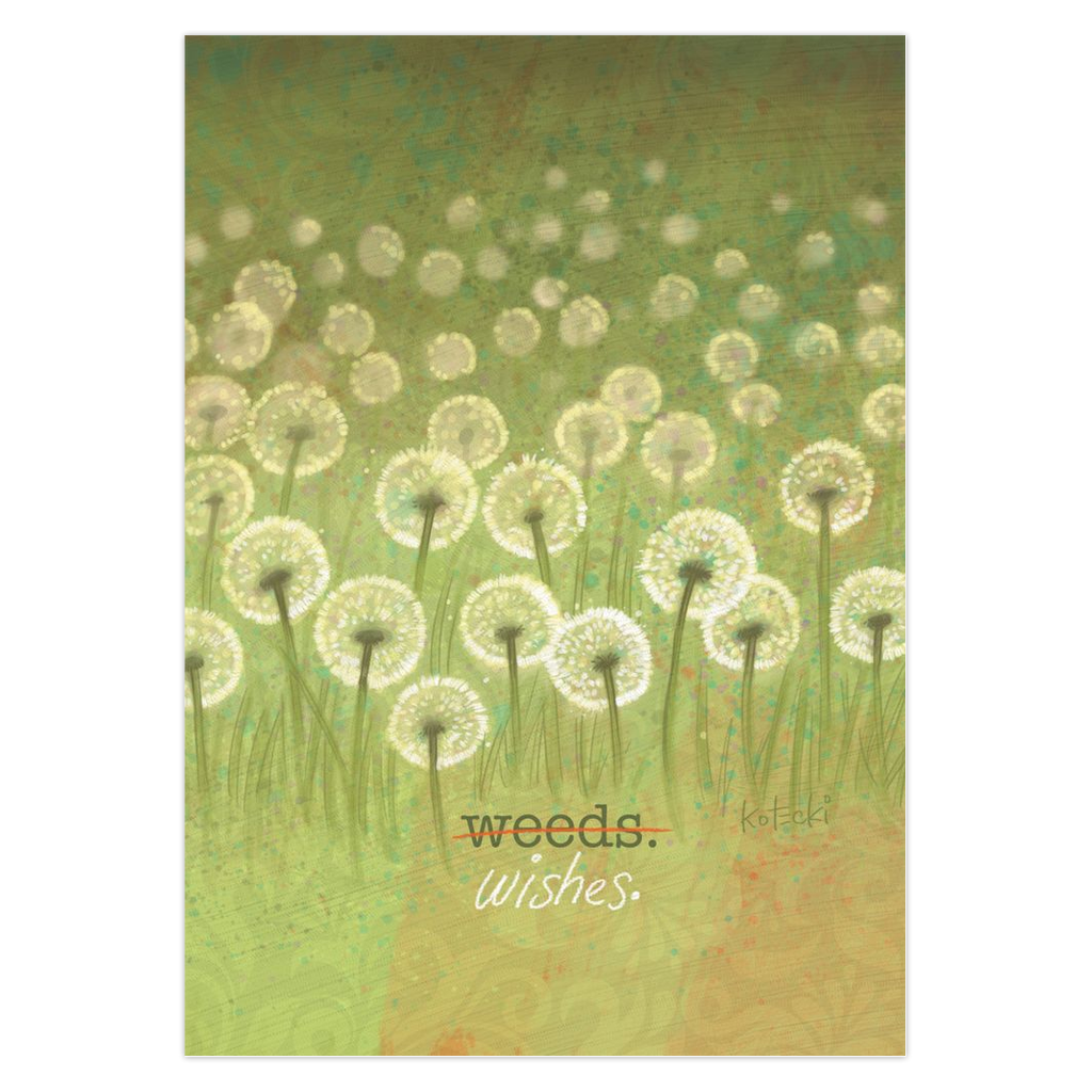 Weeds or Wishes Greeting Card