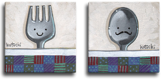 Fork & Spoon Original Art