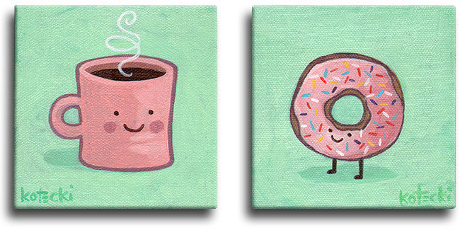 Coffee & Doughnut Original Art