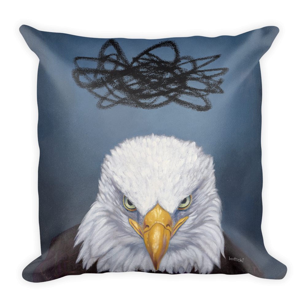 Angry Eagle Pillow