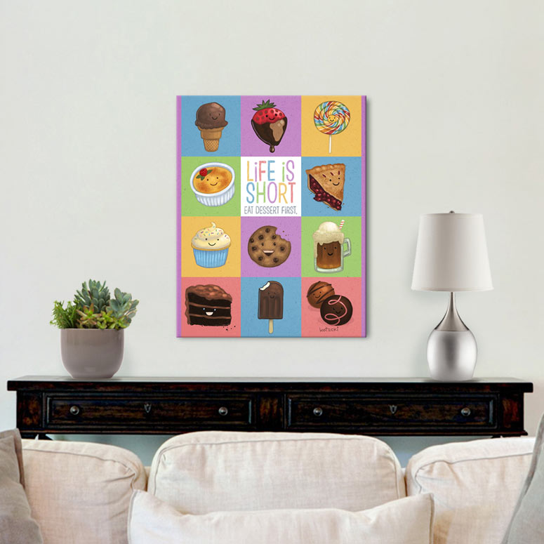 Eat Dessert First Gallery Canvas Print