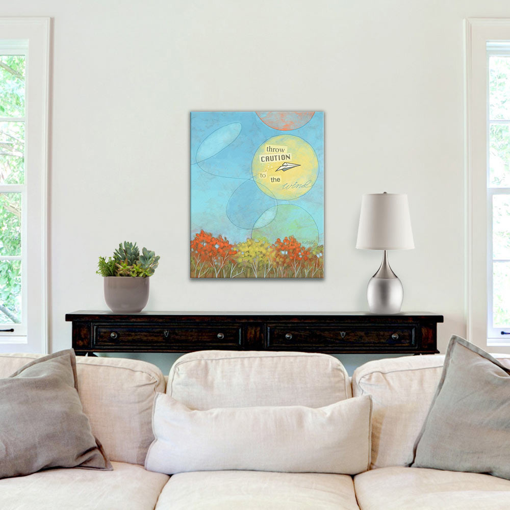 Throwing Caution Gallery Canvas Print