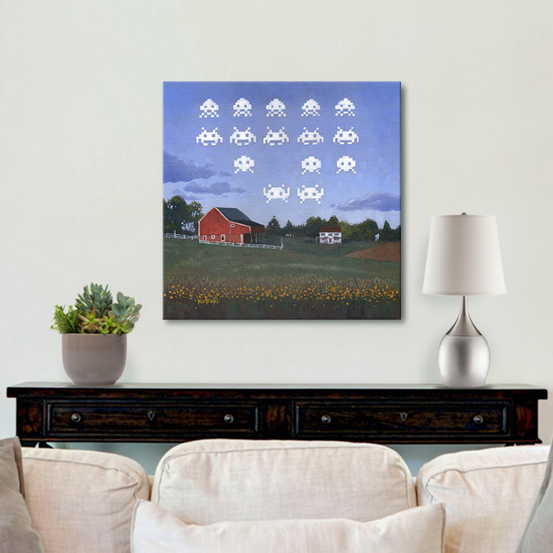 Space Invaders Gallery Canvas Print