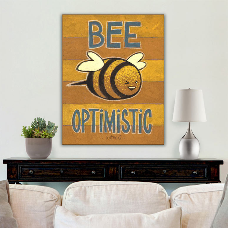 Bee Optimistic Gallery Canvas Print