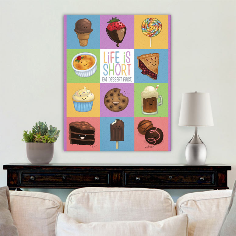 Eat Dessert First Gallery Canvas Print