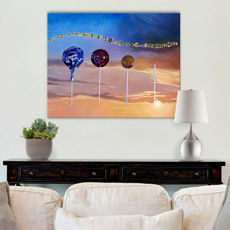 How Many Licks Gallery Canvas Print