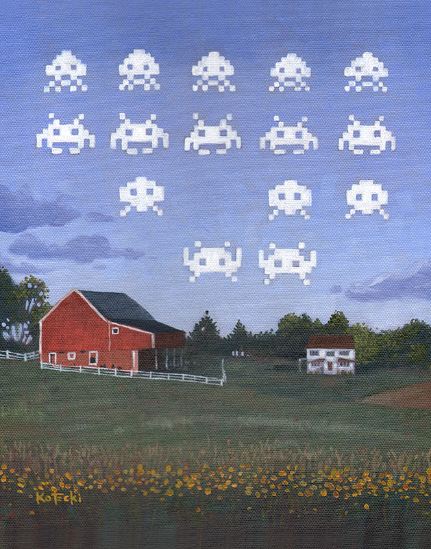 Space Invaders Gallery Canvas Print