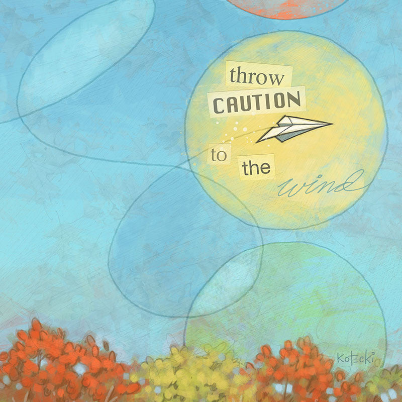 Throwing Caution Gallery Canvas Print