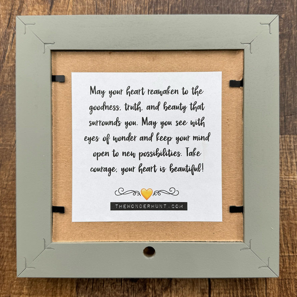 Yellow Leaf Heart Framed Print