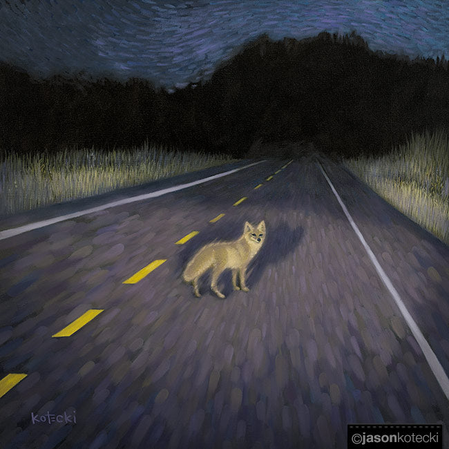 Ghost In The Road Original Art