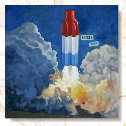 Rocket Yeah Mini Print - Timed Release ⏳