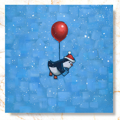 Santa Penguin Mini Print - Timed Release ⏳