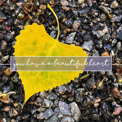 Yellow Leaf Heart Framed Print