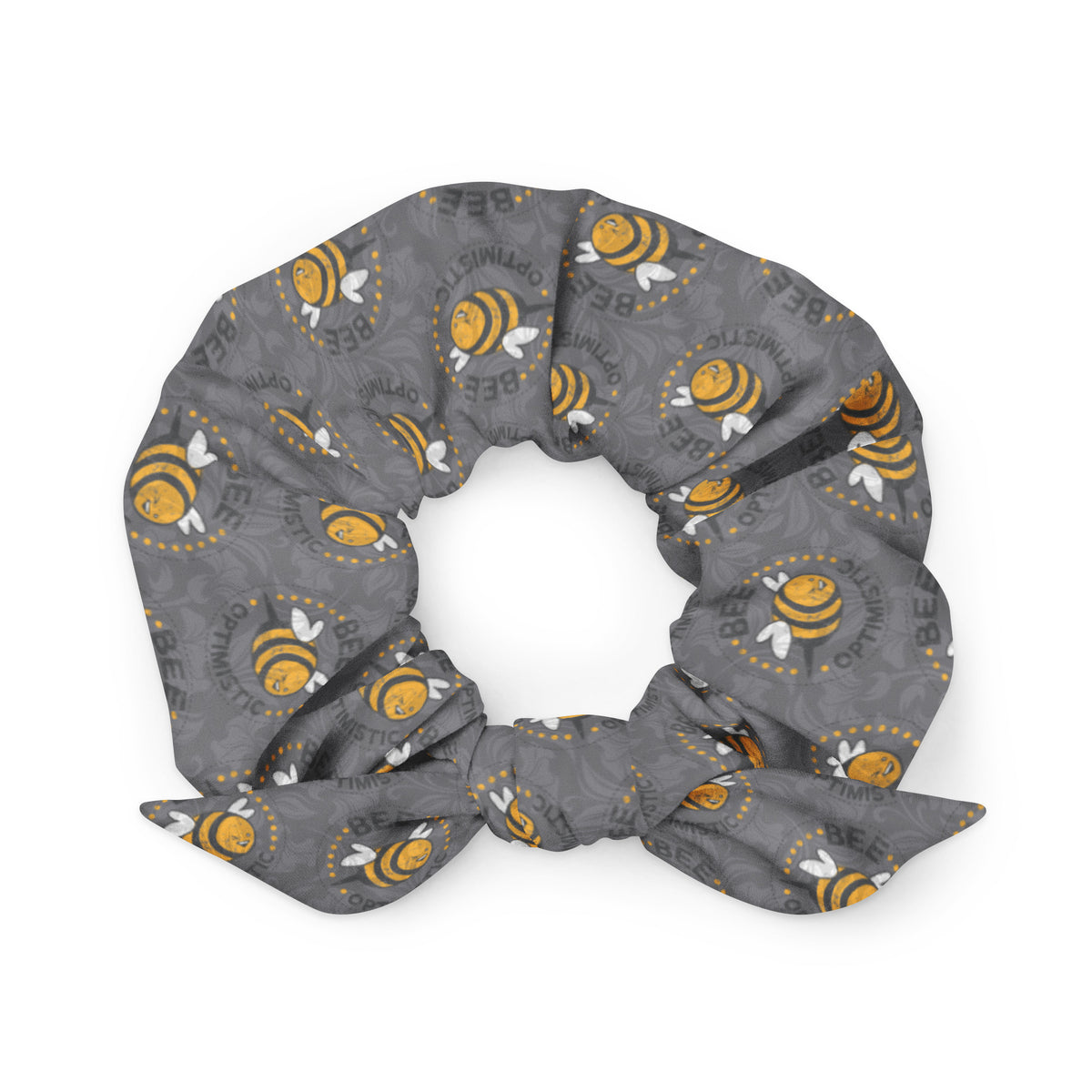 Bee Optimistic Scrunchie