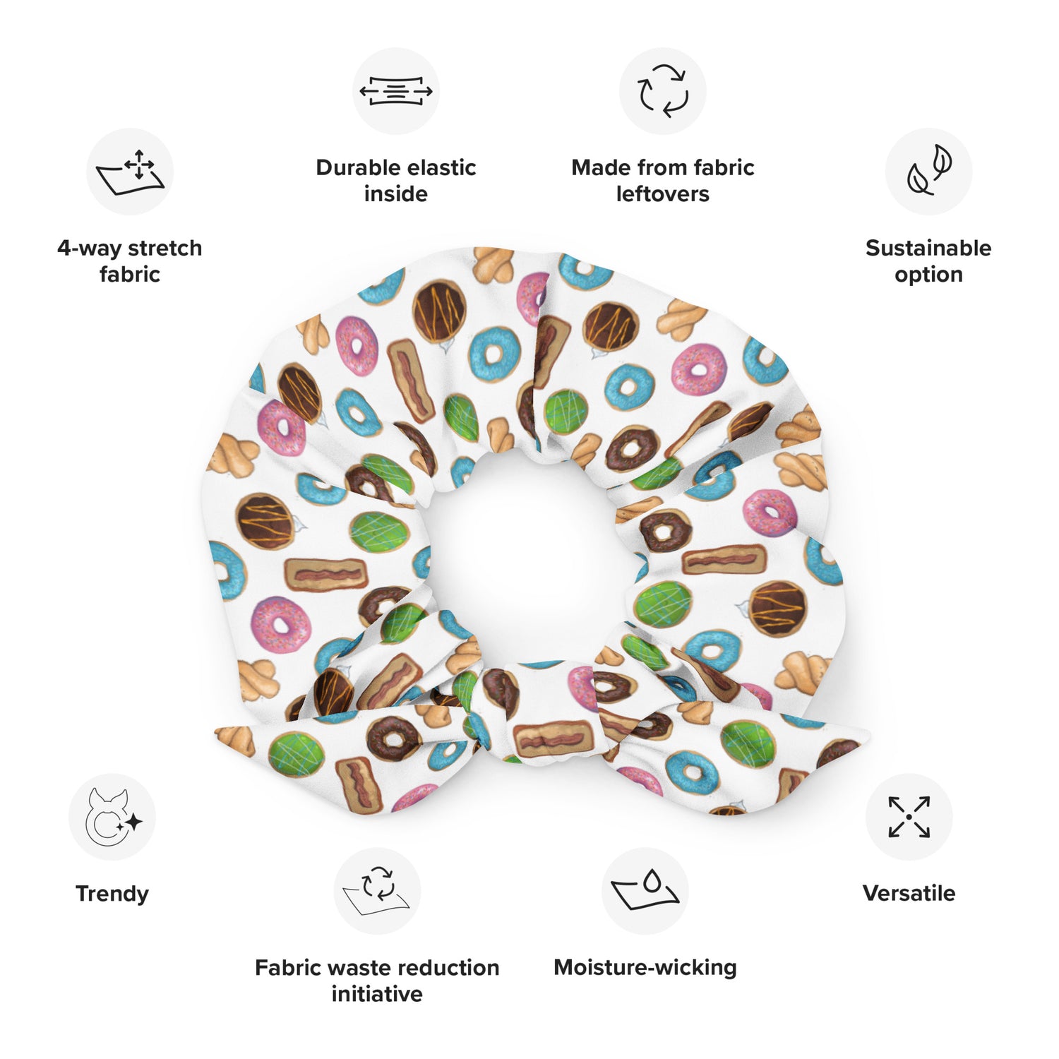 Happy Donuts Scrunchie