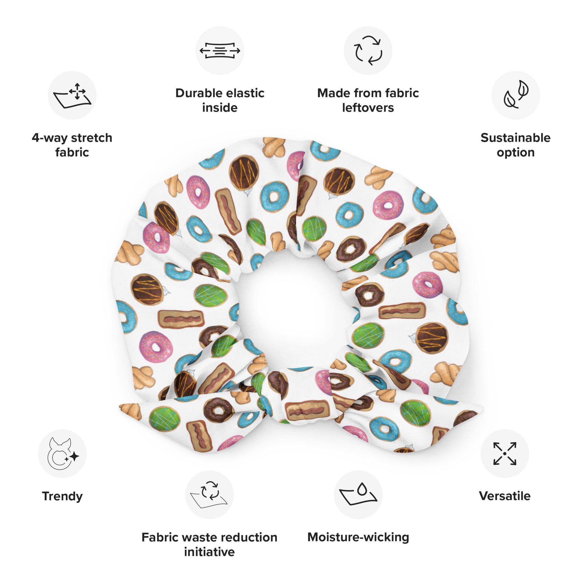 Happy Donuts Scrunchie