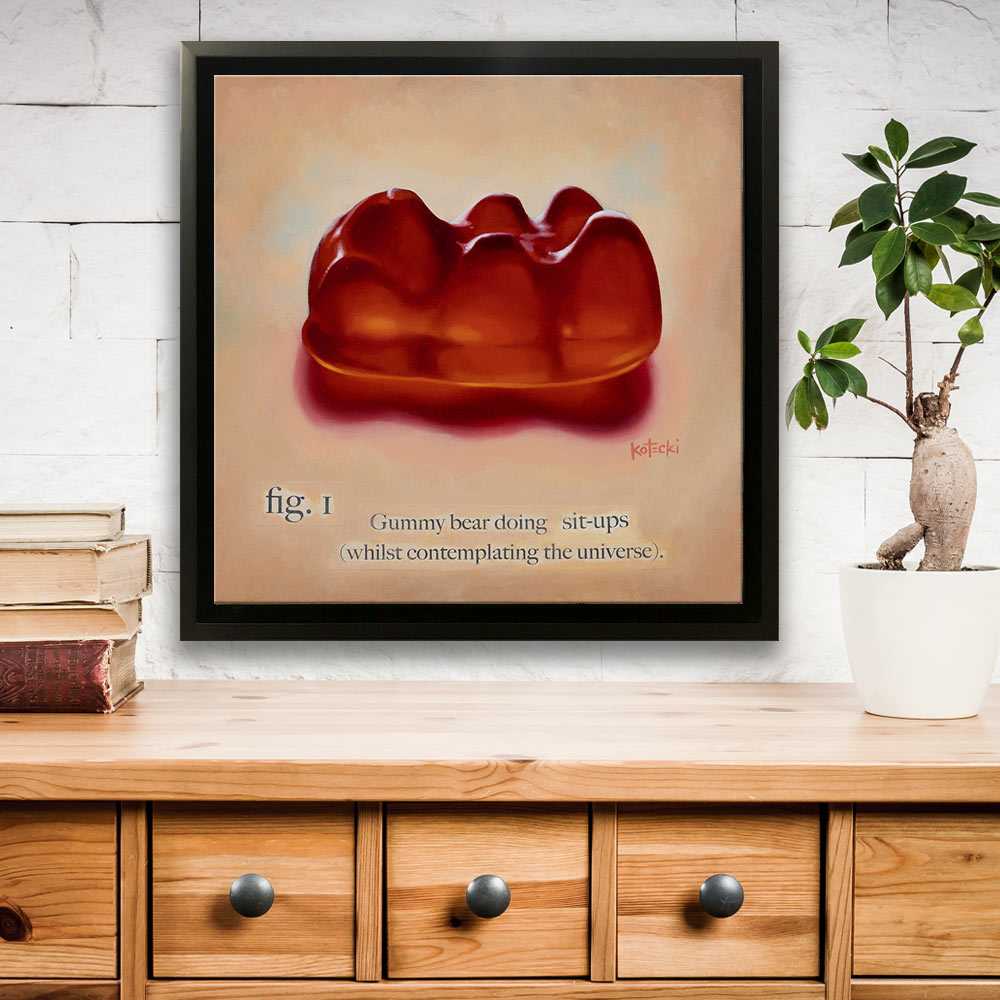 Gummy Bear Doing Sit-ups Print