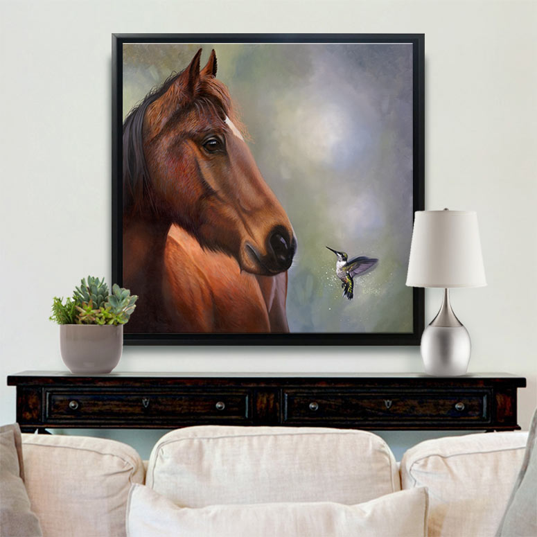 Horse &amp; Hummingbird Original Art