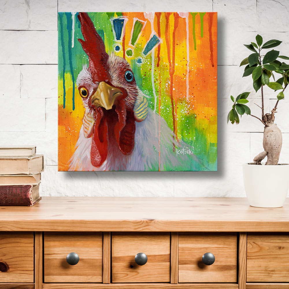 Shocked Chicken Print