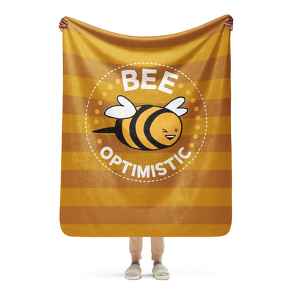 Bee Optimistic Sherpa Blanket