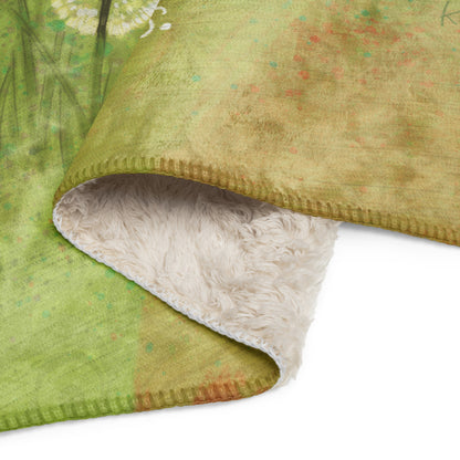 Weeds or Wishes Sherpa Blanket