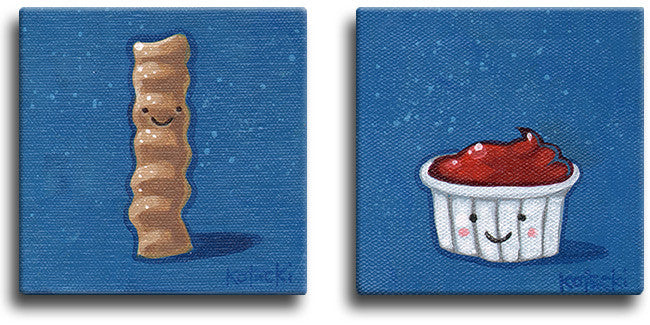 French Fry &amp; Ketchup Original Art