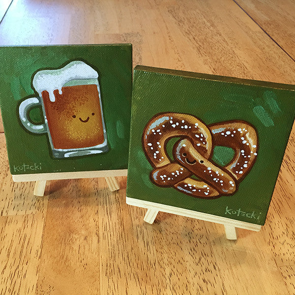 Beer & Pretzel Original Art