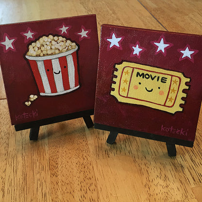 Popcorn &amp; A Movie Original Art