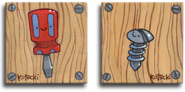 Screwdriver &amp; Screw Original Art