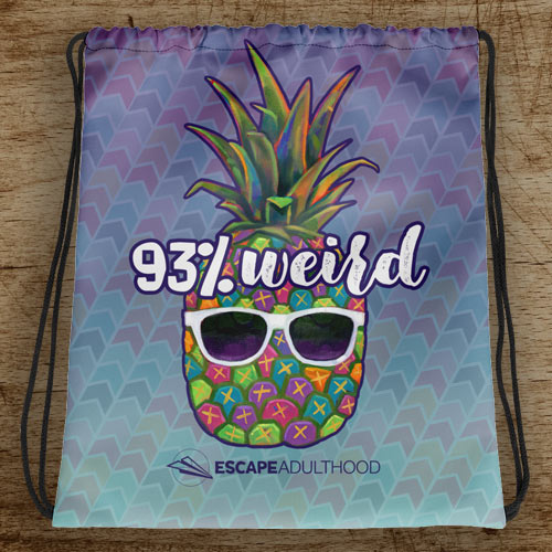 93% Weird Drawstring Bag