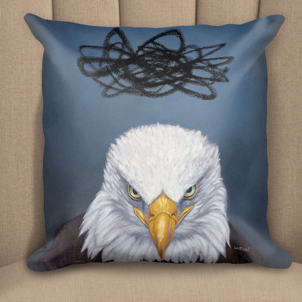 Angry Eagle Pillow