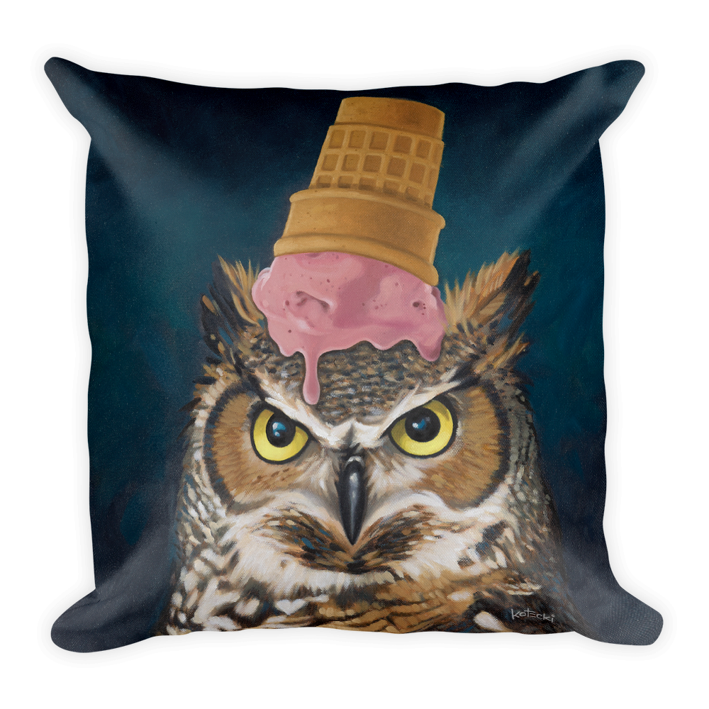 Angry Owl Pillow