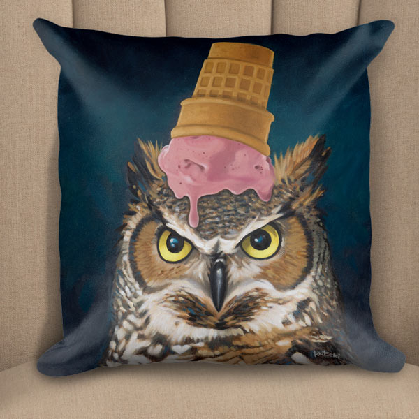 Angry Owl Pillow