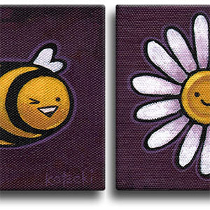 Bee &amp; Flower Original Art