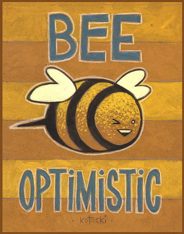 Bee Optimistic Gallery Canvas Print