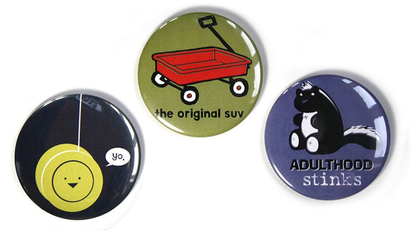 Escape Adulthood Buttons (Series 2)