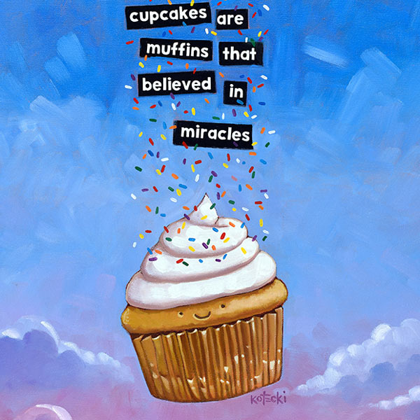 Cupcakes Are Miracles Gallery Canvas Print