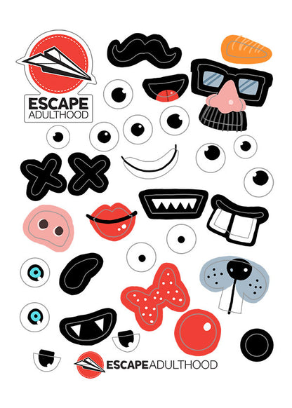 Escape Faces Sticker Set