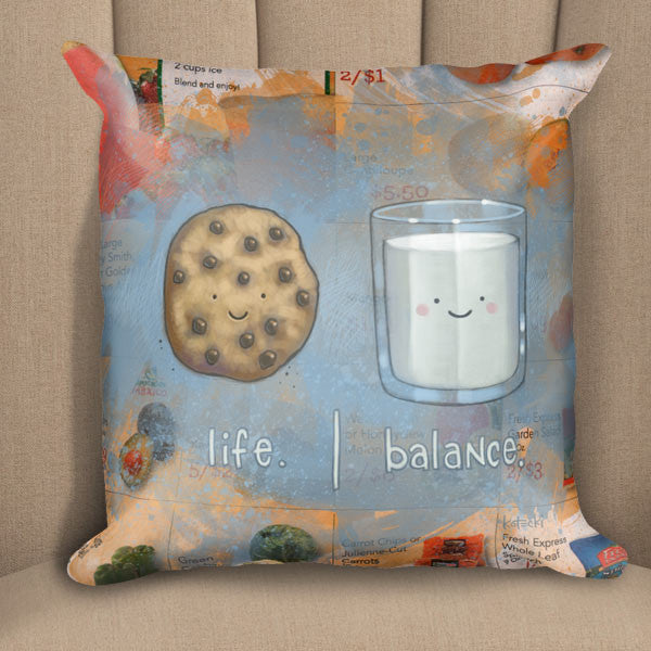 Milk &amp; Cookie Life Balance Pillow