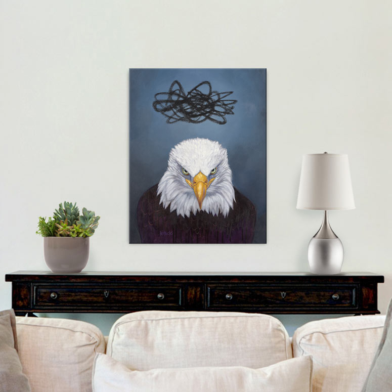 Angry Eagle Gallery Canvas Print