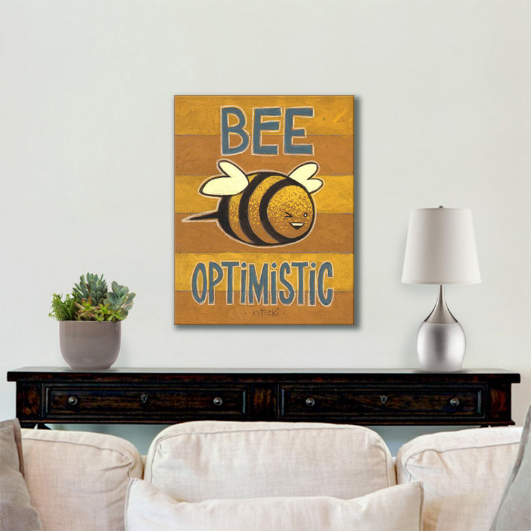 Bee Optimistic Gallery Canvas Print