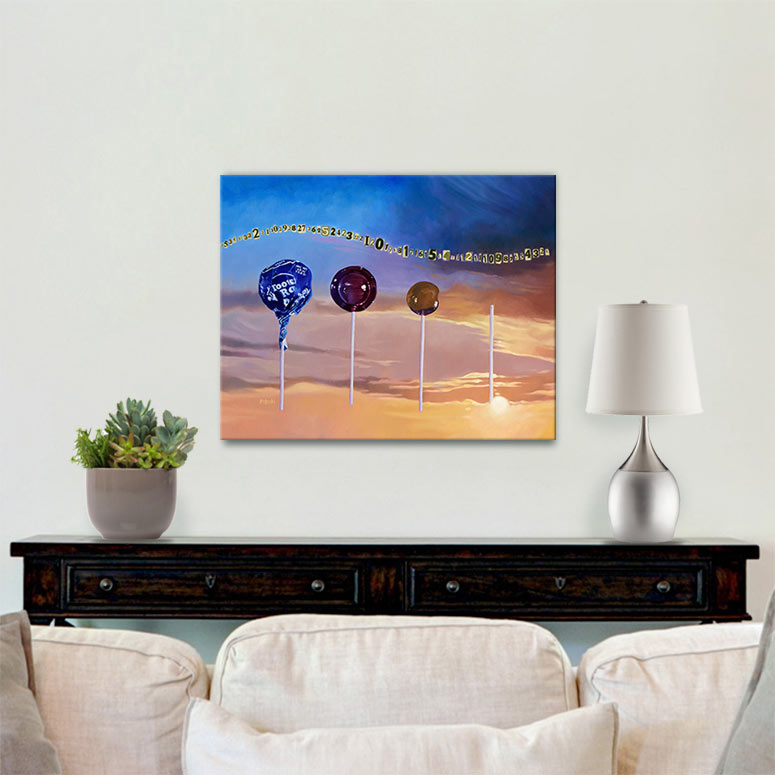 How Many Licks Gallery Canvas Print