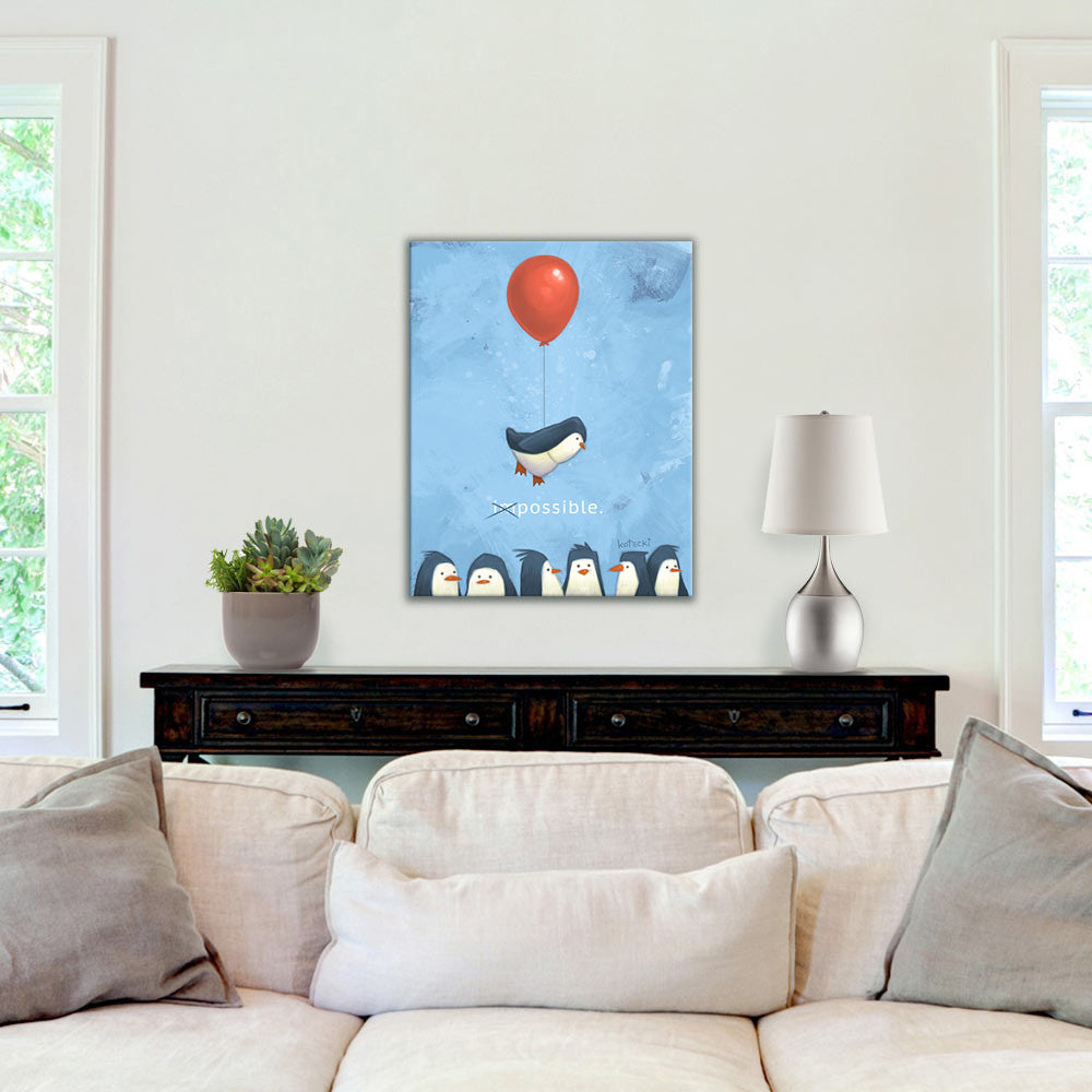 Penguin Possible Gallery Canvas Print