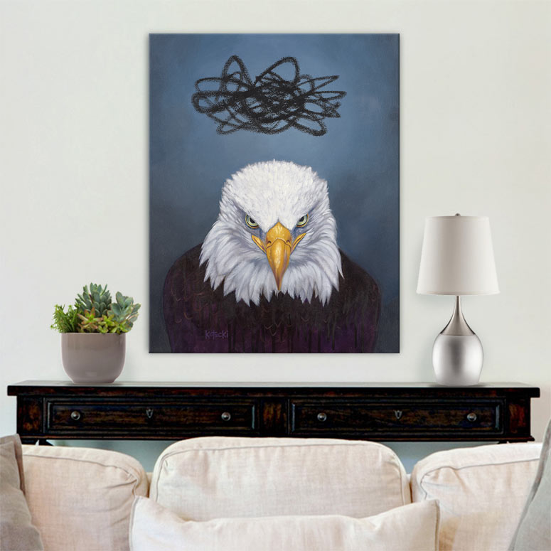 Angry Eagle Gallery Canvas Print