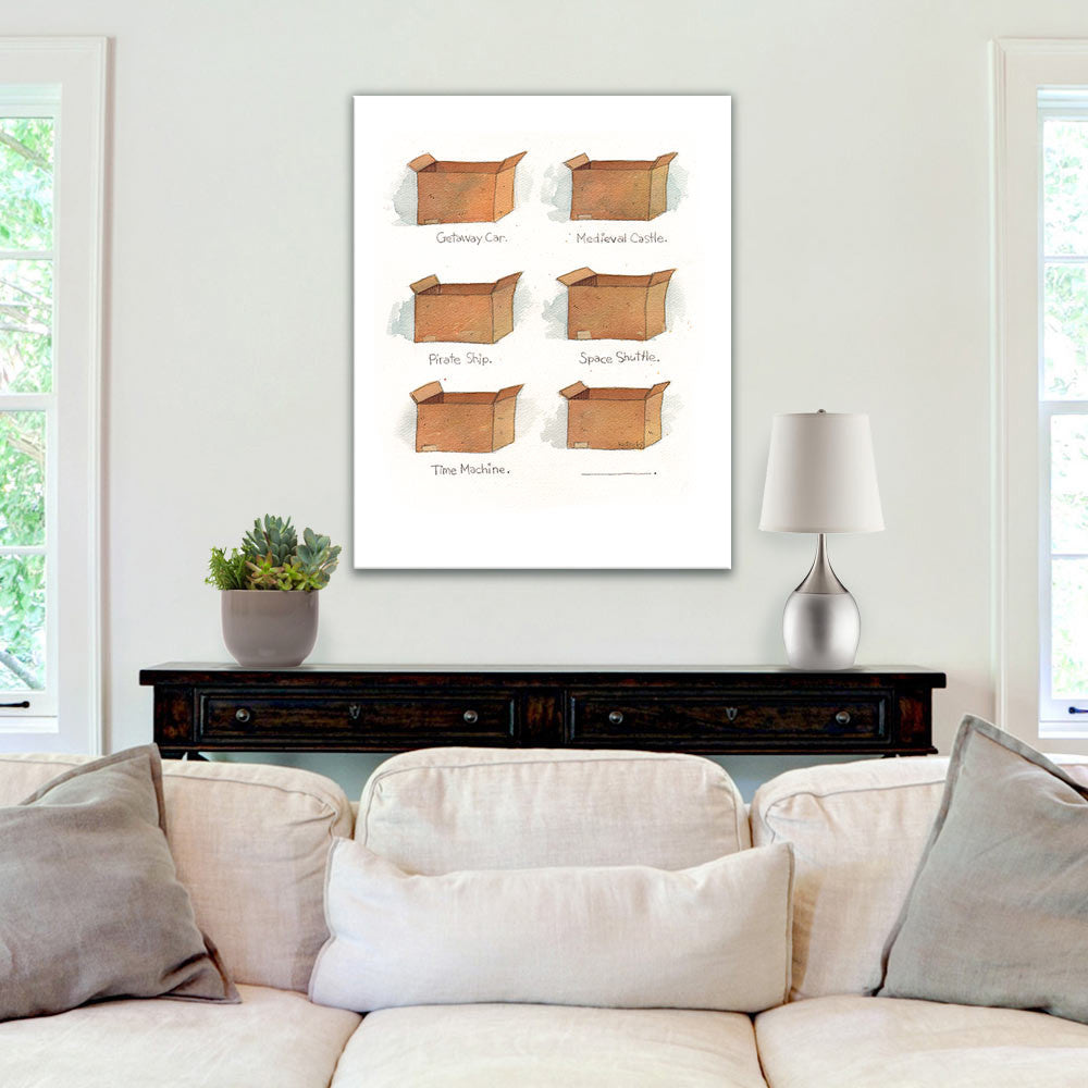 Cardboard Chameleon Gallery Canvas Print