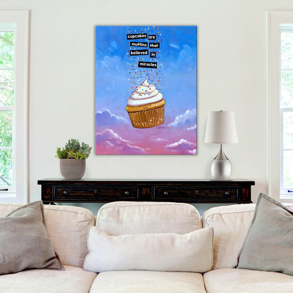 Cupcakes Are Miracles Gallery Canvas Print