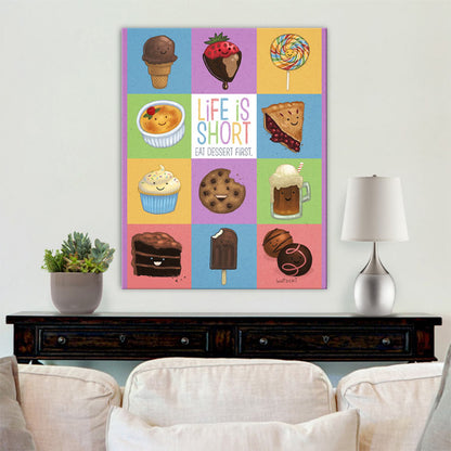 Eat Dessert First Gallery Canvas Print