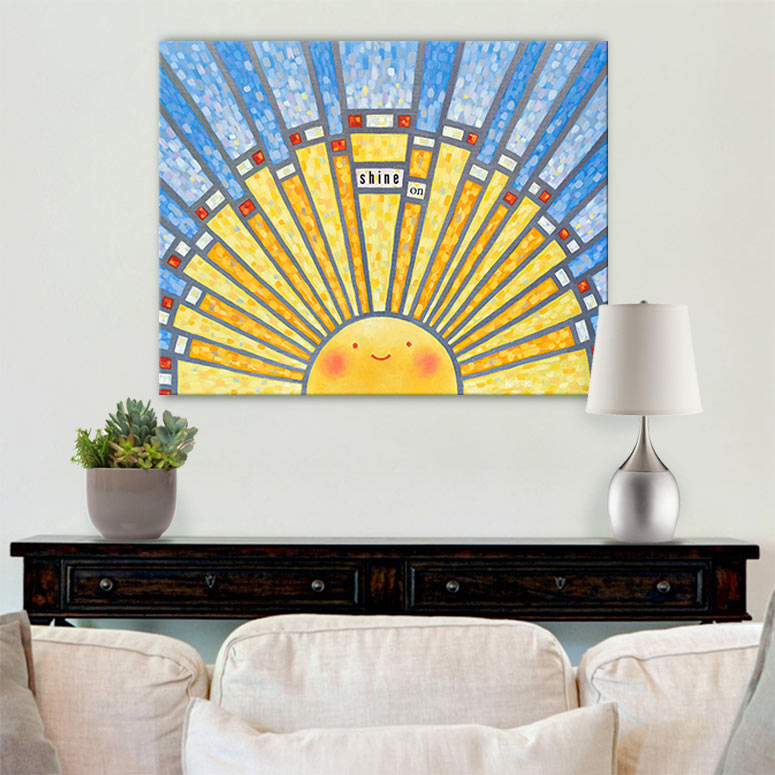 Shine On (Stained Glass) Gallery Canvas Print