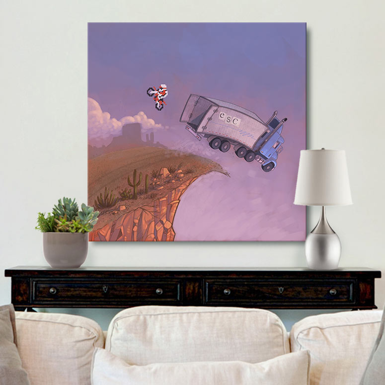 Escape Bike Gallery Canvas Print