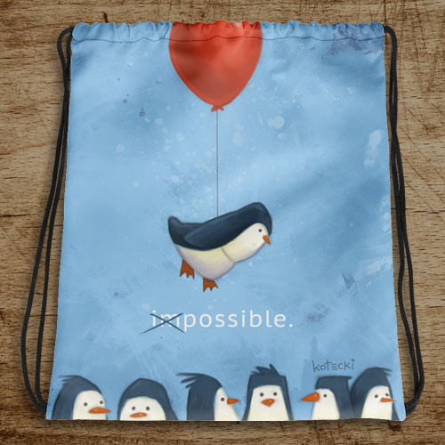 Penguin Possible Drawstring Bag